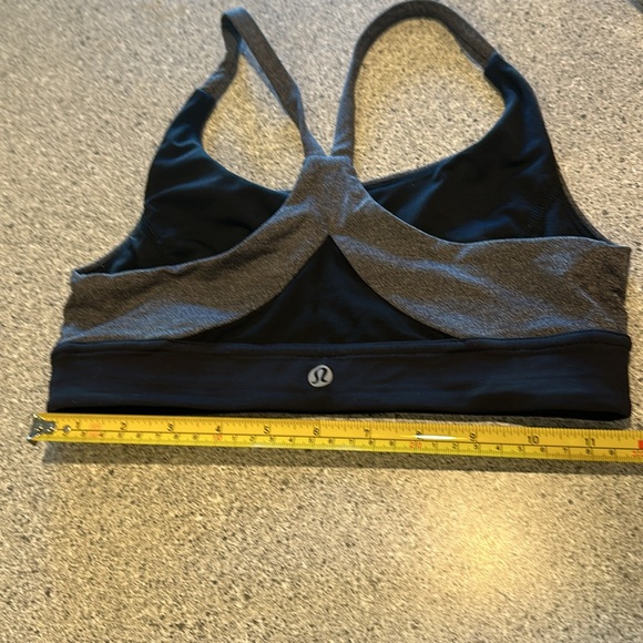 Lululemon Athletica Black and Gray Racerback Sports Bra - Picture 4 of 4